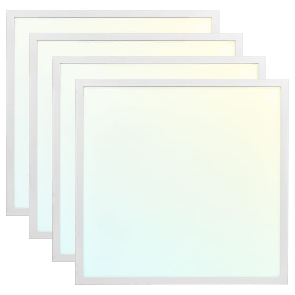 Luxrite 2x2 FT Prismatic LED Panel Lights 3CCT 4000K-6500K 30/35/40W Up to 5000LM 0-10V Dimmable DLC, 4PK LR24250-4PK - main